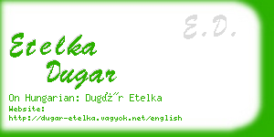 etelka dugar business card